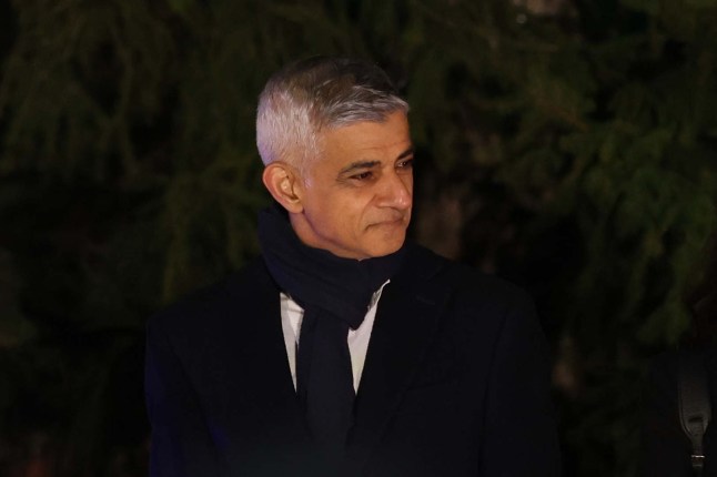 Mayor of London Sadiq Khan attends a ceremony of tree being lit up in London.
