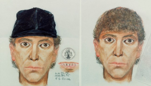 8/1985- Los Angeles, CA: Color composite of police sketches of the LA Nightstalker Killer.