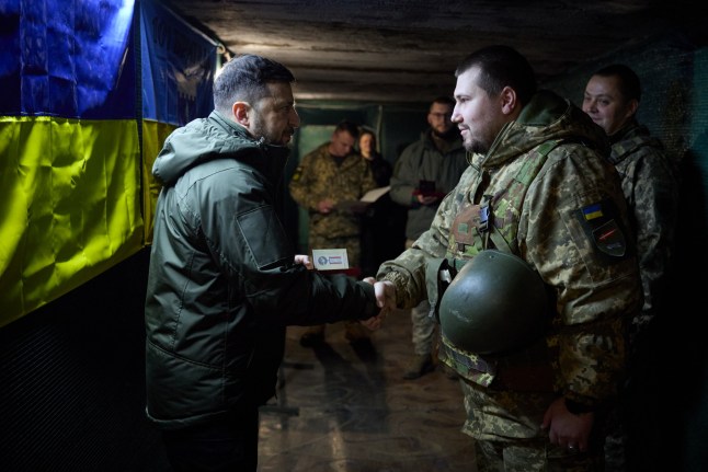 Zelensky visits frontline troops - Kharkiv region. At the command post of the Tactical Group Kupyansk, I heard a report on the frontline situation ? the progress of the operation to locate and destroy the remaining enemy forces in Kupyansk, and the further defense of the city. We also discussed the warriors' needs, ensuring stable logistics, and their experience in rapidly evacuating the wounded, including the use of ground robotic systems. Thank you for the discussion; we will certainly follow up on everything. I honored our defenders with the Orders of Bohdan Khmelnytsky, I?III classes, ?For Courage,? III class, and the Medal ?For Military Service to Ukraine.? I am grateful to our warriors for the meeting. Thank you for your service, for defending our state and our sovereignty, for who you are, and for what you do every day. You are our strongest security guarantee ? and our weapon. https://x.com/ZelenskyyUa/status/1999494617884955036