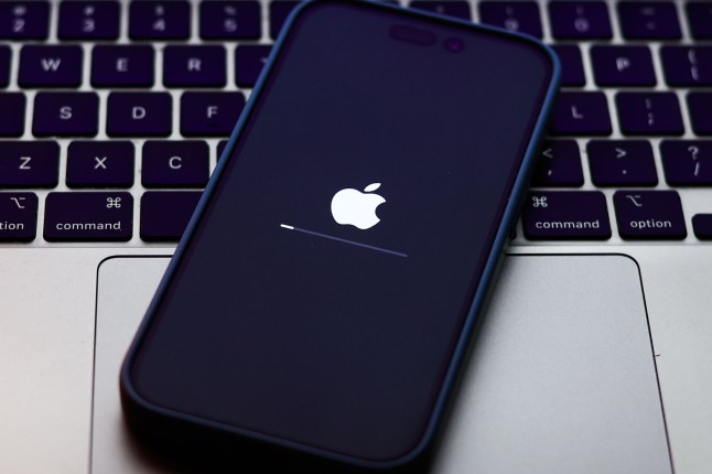 Mandatory Credit: Photo by Jakub Porzycki/NurPhoto/Shutterstock (15491255c) Apple iOS update screen is seen displayed on a phone screen in this illustration photo taken in Krakow, Poland on September 17, 2025. IOS 26 Photo Illustrations, Krakow, Poland - 17 Sep 2025