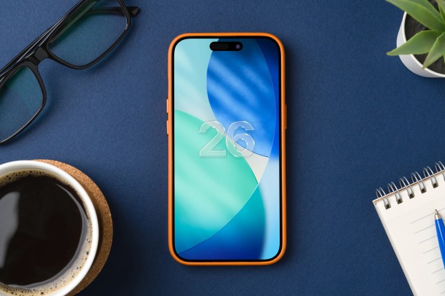 Antalya, Turkey - June 10, 2025: iPhone 16 Pro screen with new iOS 26 logo, the next operating system for Apple's smartphones will be released