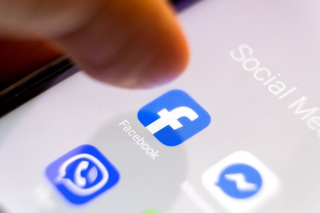 The Facebook logo appears on a smartphone screen in this photo illustration in Athens, Greece, on October 25, 2025. (Photo by Nikolas Kokovlis/NurPhoto via Getty Images)