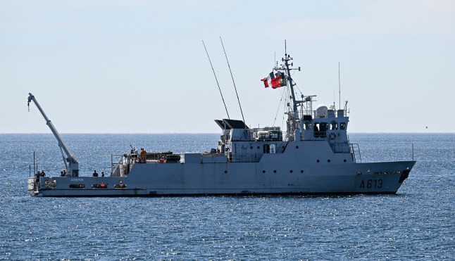 SETUBAL, PORTUGAL - SEPTEMBER 23: French Navy FS Ach??ron off Sesimbra harbor during Media Day at REPMUS/DYMS25, NATO???s major innovation exercise, showcasing maritime unmanned systems in action, on September 23, 2025 in Setubal, Portugal. The REPMUS exercise (Robotic Experimentation and Prototyping Augmented by Maritime Unmanned Systems) is Portuguese-led and the world???s largest operational experimentation event focused on unmanned systems. Dynamic Messenger (DYMS) is part of NATO???s Operational Experimentation (OPEX) exercise series. Led by Allied Maritime Command (MARCOM), Dynamic Messenger provides a real-world environment to test and evaluate new maritime capabilities and technologies. It supports NATO???s ongoing efforts to modernize its maritime forces and maintain an operational edge. The two exercises are combined this year into one consolidated exercise. By combining the REPMUS series with the operational environment of DYMS, REPMUS/DYMS25 will not only reinforce the core objectives of both exercises but also offer NATO, its allies, and partners a unique opportunity to explore cutting-edge developments in sea robotics. REPMUS/DYMS 25 got the participation of over 2,000 participants, 19 ships, and around 260 uncrewed systems, including cutting-edge and disruptive technologies from 22 participating nations. An additional 13 countries will join as observers, benefiting from insights and collaboration in this unique operational experimentation setting. (Photo by Horacio Villalobos#Corbis/Getty Images)