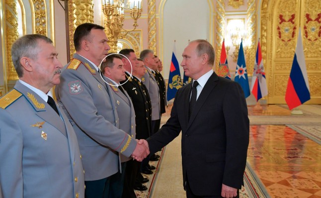 Lt-Gen Fanil Sarvarov, 56, (circled) was named by anti-Kremlin media outlets as the victim of a major car explosion in Moscow today.