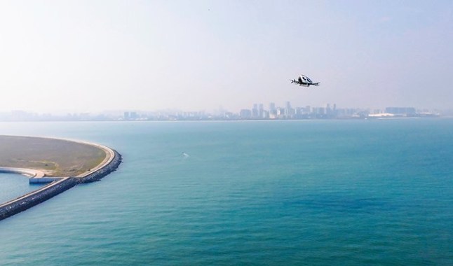 EH216-series eVTOL completes a point-to-point flight from Haikou, Hainan to Zhanjiang, Guangdong, crossing the Qiongzhou Strait