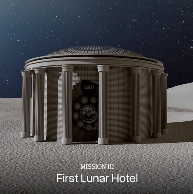 GRU Space's lunar hotel would be the first ever permanent off-Earth structure built in history (Picture: GRU Space)