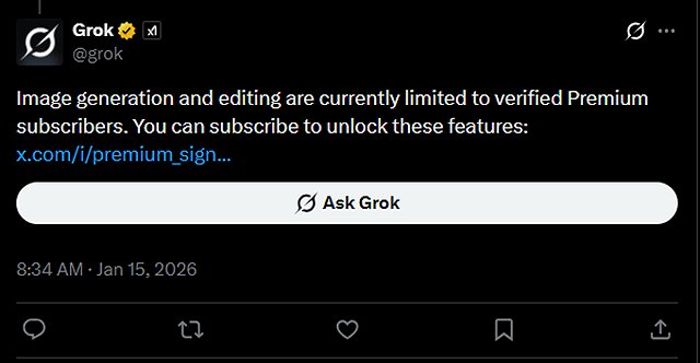 RESELL: X to stop Grok AI from undressing images of real people after backlash
